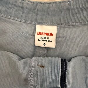 Birdwell Pale Blue Corduroy Waistband Shorts